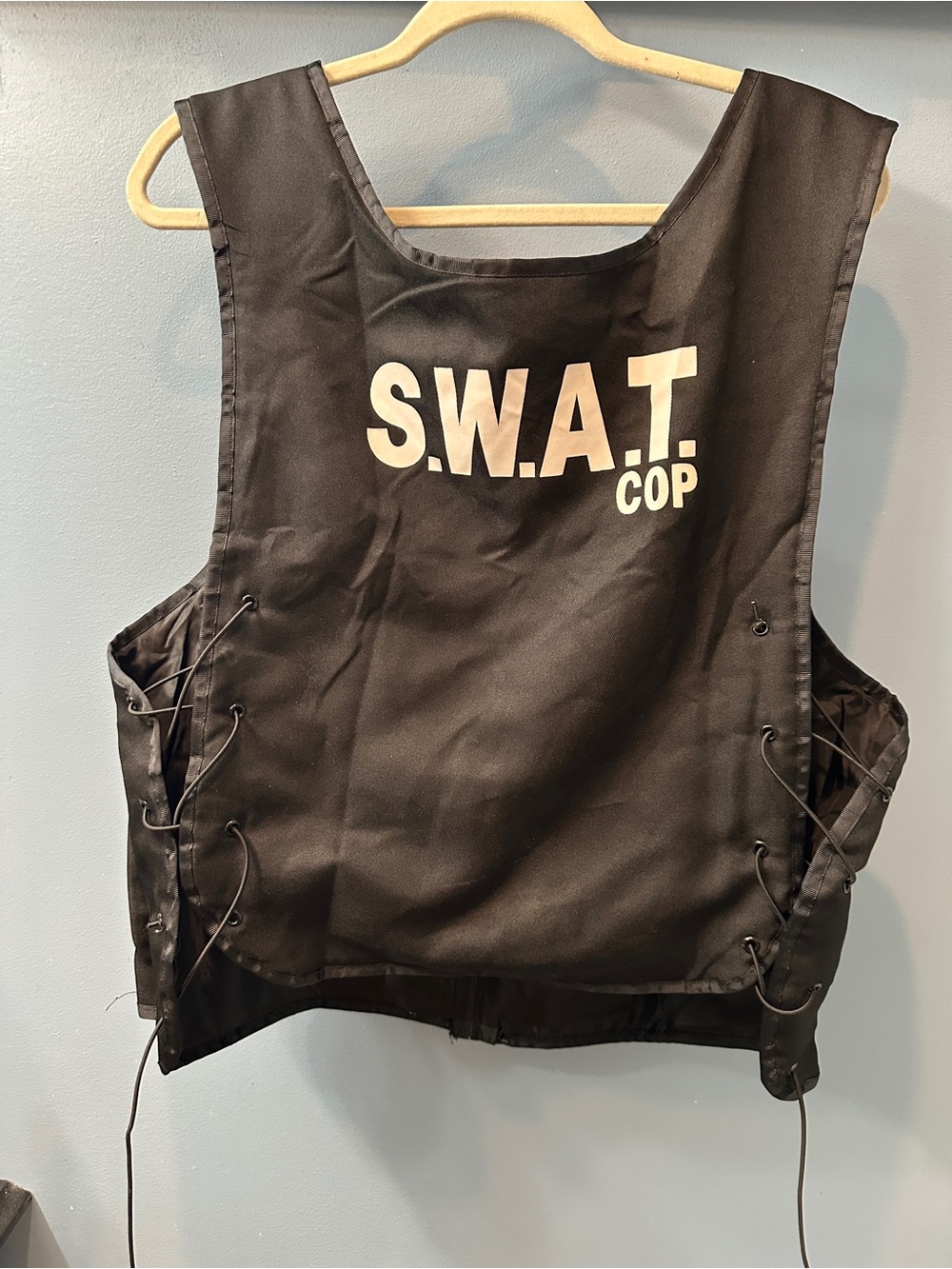 Adult S.W.A.T. Cop Halloween Costume Vest Novelty Tactical Gear One Size Unisex